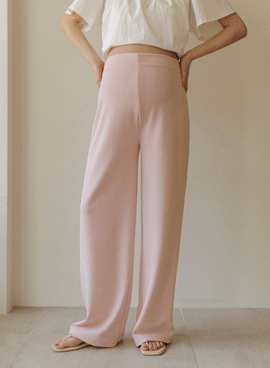 Maternity*Flowy Embossed Maternity Pants