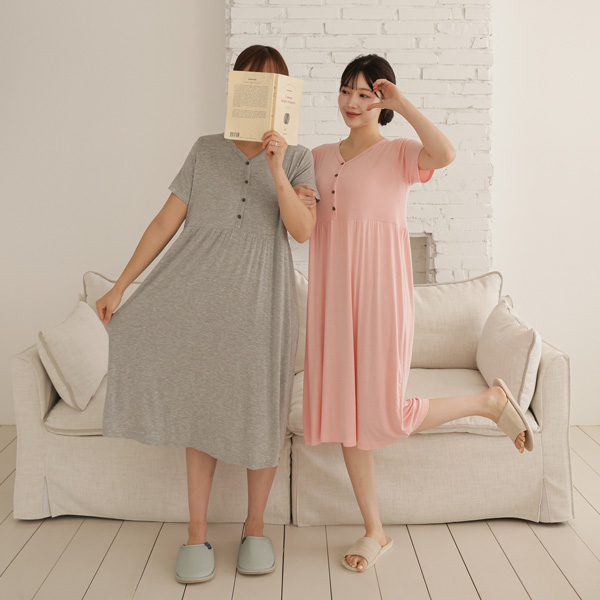 <b>[Over 20,000 Sold✨/Ratedly Praised Reviews/Great Value]</b> Nursing Wear*Flowy Long Short Sleeve One Piece