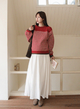 Maternity*High-long rustling maternity skirt (for postpartum use)