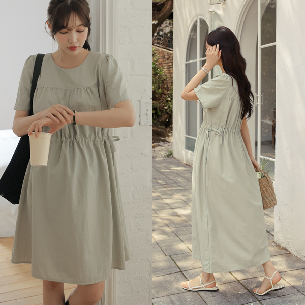 <b>[Short/Long/Crinkly/Repurchase Item✨]</b> Maternity* Light Crinkly Adjustable Maternity Dress