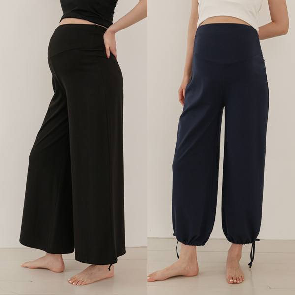 <b>[Modal Spandex/Yoga Pants]</b> [S-made] Maternity*Modal Spandex Mood Wide Jogger Yoga Pants