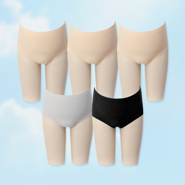 <b>[Over 3,000 Sold🏆/Special Offer on 5 Types]</b> [Jj] Airhole Nude Maternity Panties 5-Piece Set