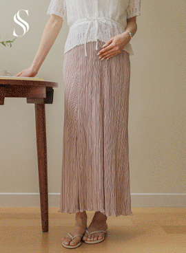 <b>[Light as if wearing nothing/Daily]</b> [S-made] Maternity* Flowy Pleated A-line Cut Maternity Skirt