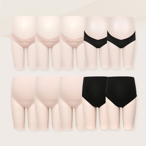 <b>[Free Shipping / Over 100,000 Sets Sold ✨ / Must-Have for Maternity]</b> [Sugar Plum] Tencel Weekday Panties 5-Piece Set (Big Size OK) (Authentic TENCEL™ Material)