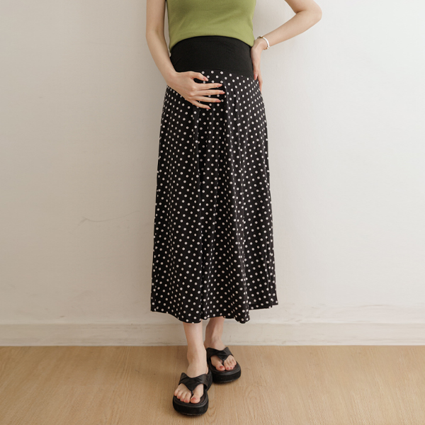 Maternity*Wang Dot Refrigerator Maternity Skirt