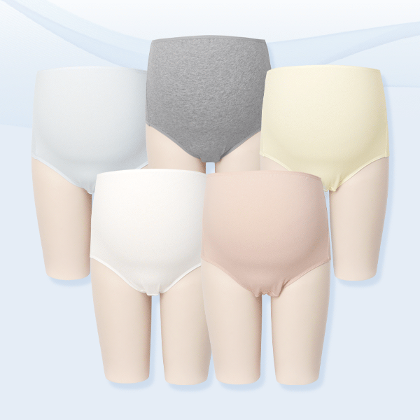 <b>[Free Shipping/Over 9,000 Sets Sold✨/Maternity Must-Have]</b> [Sugar Plum] Cotton Maternity Day Panties 5-Piece Set (V-Wrap/Overfit)