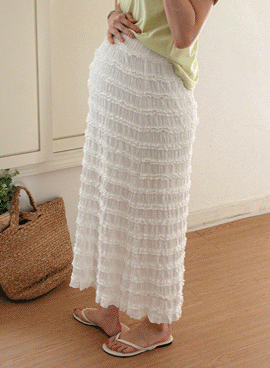 <b>[2 Sizes/Lovely♡]</b> Maternity Lace Elastic Maternity Skirt