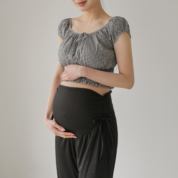 Maternity*Moe Smoke Banding Shirring Robe Blouse (Maternity/Weekly Shoot)