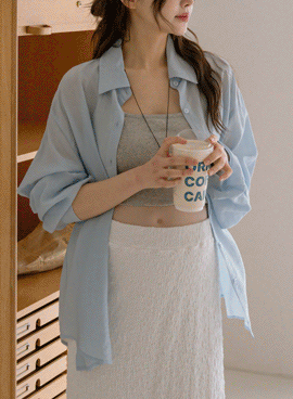 Maternity*Soft Tencel Airy Loose Fit Shirt