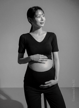 Maternity*Simple V-Crop Short Sleeves T-shirt (Maternity/Pregnancy Photo Shoot)