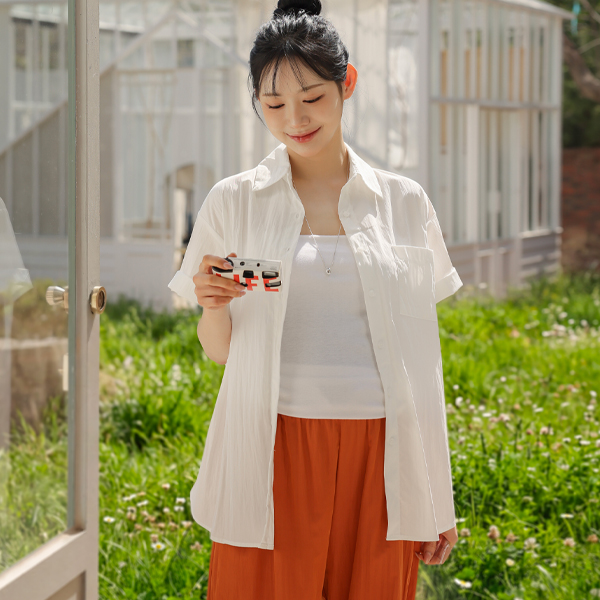 <b>[1st Place in Popularity Vote]</b> Maternity*Baybas Lock Pocket Loose Fit Shirt