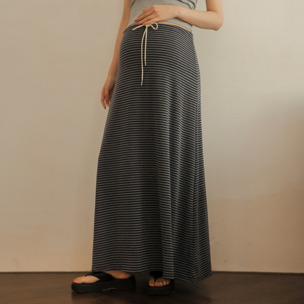 Maternity*Solar Stripe Maxi Maternity Skirt