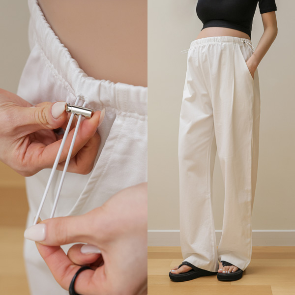 Maternity*Sturdy Wide Side Stopper Maternity Pants
