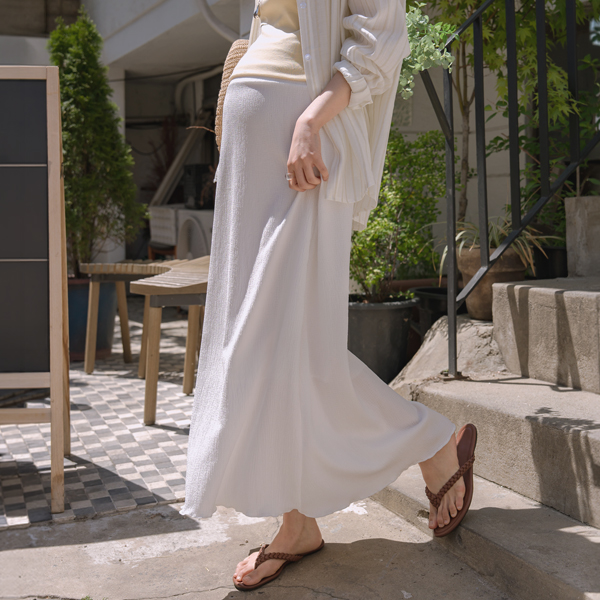 [S-made]Maternity*Salang frill banding long maternity skirt