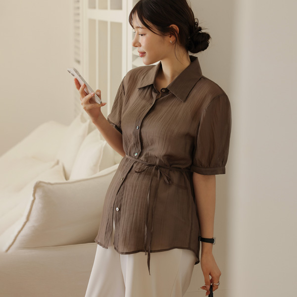 Maternity*Joen Tencel String Blouse