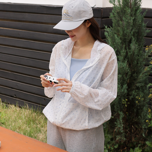 Maternity*Floral Hooded Windbreaker
