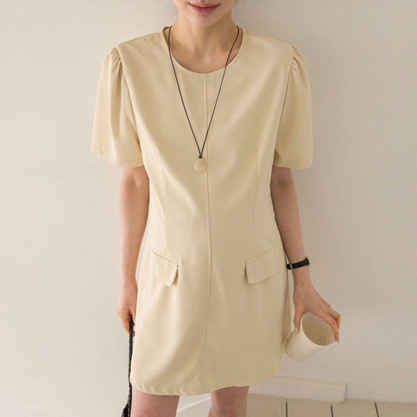 Maternity*Formal Puff Mini Maternity Dress