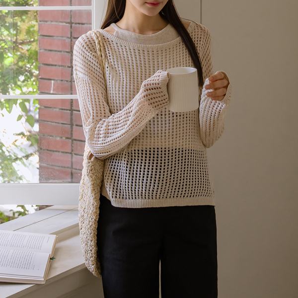 Maternity*Summer Mesh Knit (Sleeveless shirts SET)