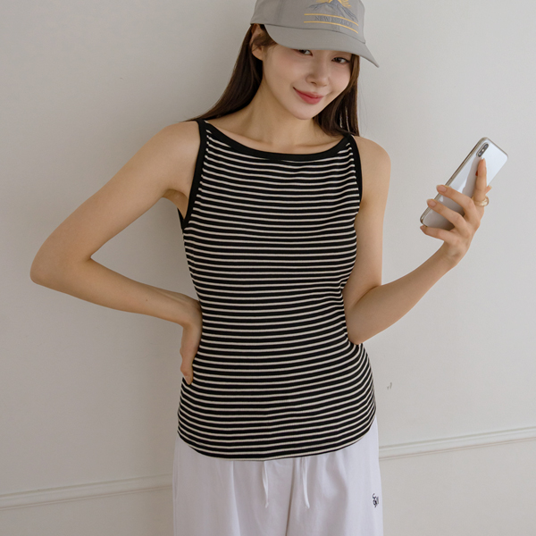 Maternity*Boat Striped Sleeveless