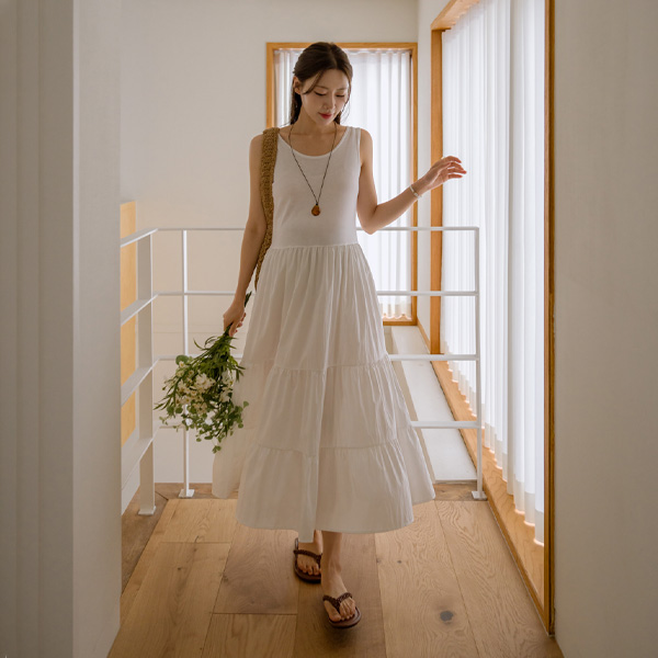 Maternity* Rustling Layered Tiered Maternity Dress