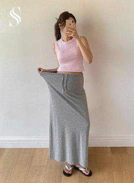 <b>[Super Comfortable/Great Tension]</b> [S-made] Maternity* Stretch-Up Maxi Adjustable Maternity Skirt