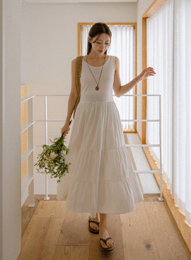 Maternity* Rustling Layered Tiered Maternity Dress
