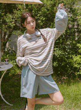 Maternity*Cool Rayon Salanta Striped T-shirt