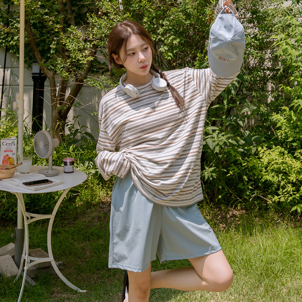 Maternity*Cool Rayon Salanta Striped T-shirt