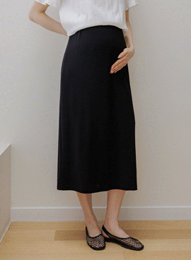 Maternity* Flowy Spandex High H-line Maternity Skirt