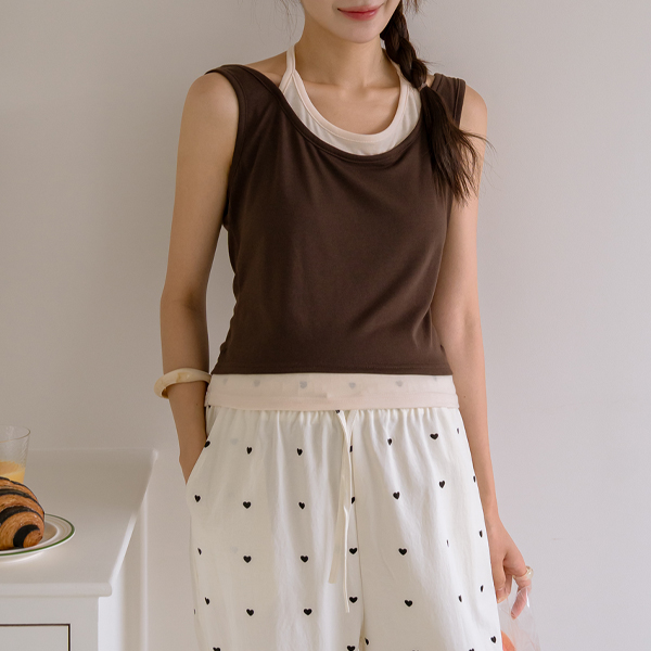 Maternity*Chewy Cookie Color Block Halter Sleeveless