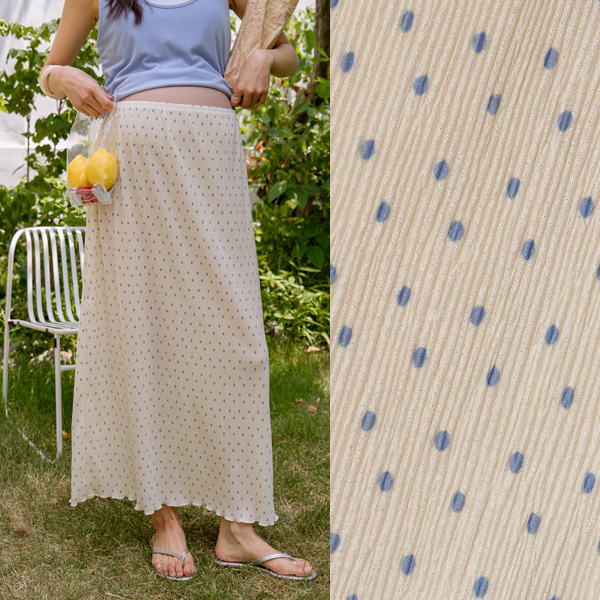 Maternity*Cooling Dot Maxi Maternity Skirt