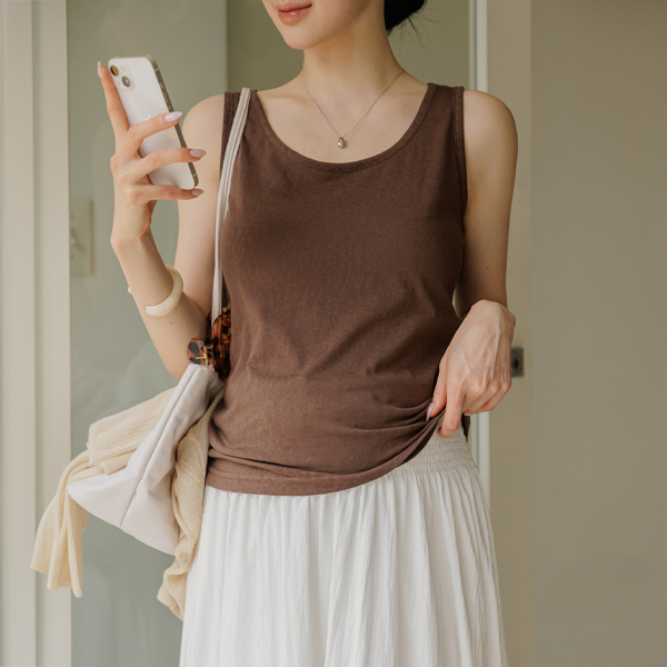 Maternity*Basic U-neck Sleeveless
