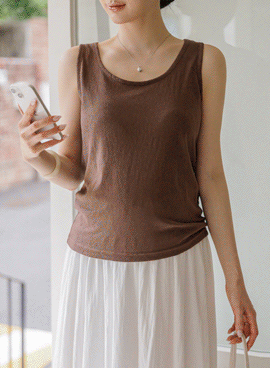 Maternity*Basic U-neck Sleeveless