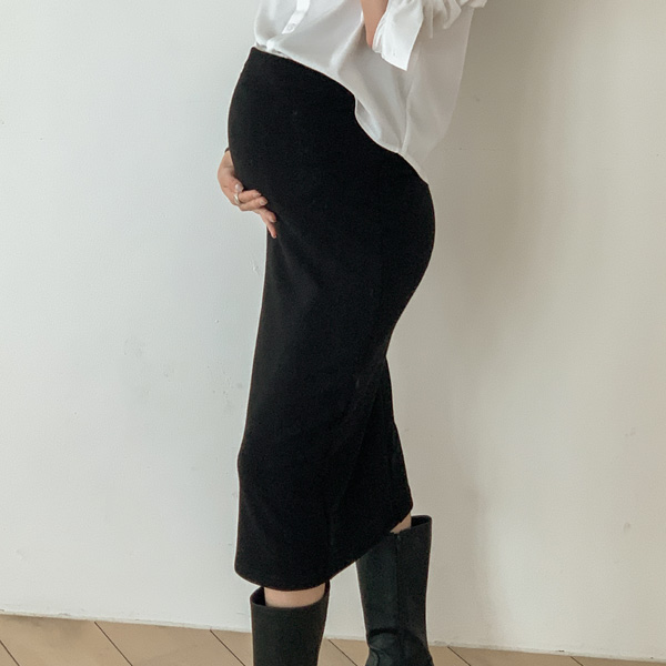<b>[Repurchase Item/Over 20,000 Sold✨/XL Add]</b> [S-made] Maternity* Double Slit Maternity Skirt [Ella Fit]