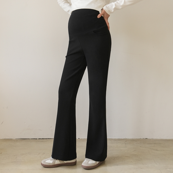 <b>[Over 50,000 Sold🏆/Short Length Added/Flat Fit That Feels Like You're Not Wearing]</b> [S-made] Maternity*Double Cheese Long-legged Bootcut Maternity Pants