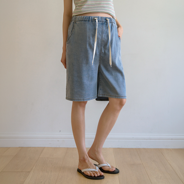 <b>[Lyocell/A-length Denim/Adjustable Stopper]</b> [S-made] Maternity*Lyocell Stopper A-length Maternity Jeans
