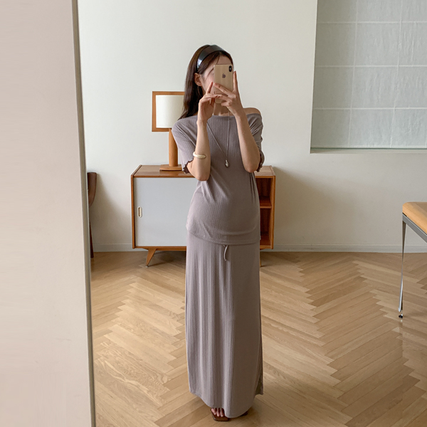 <b>[Limited Time Discount]</b> [S-made] Maternity*Summer Stretch Maternity Set