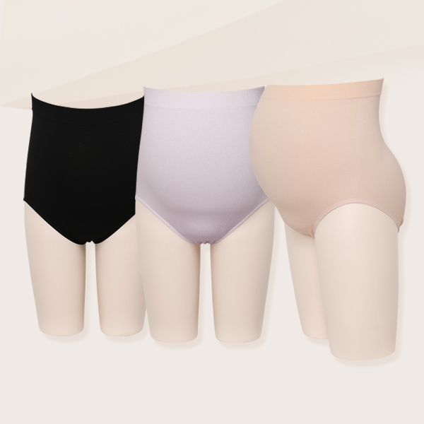 <b>[3 Types/Special Price]</b> [Sugar Plum] Seamless Maternity Panties (Long) 3-Piece Set