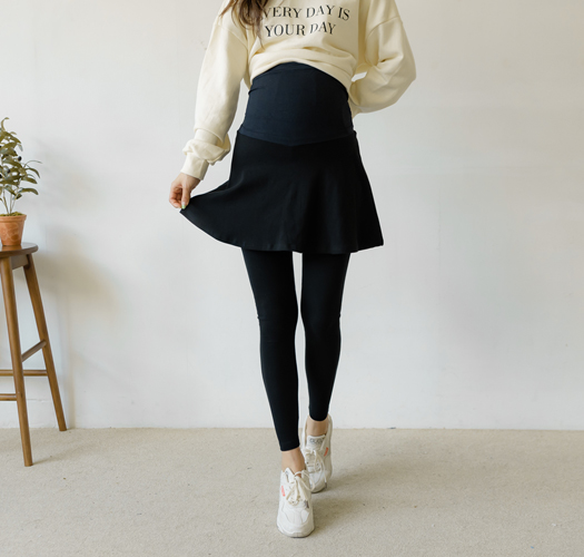 Maternity* Super Stretch Spandex Full Skirt Maternity Leggings
