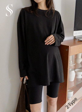 <b>[Discount when buying 2]</b> [ [Fine Thanks][Fine Thanks] Maternity* Sturdy Layered Maternity T-shirt