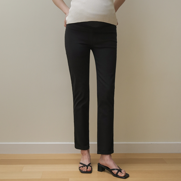<b>[Limited Quantity SALE]</b> [S-made] Maternity* Stretchy Cotton Straight Summer Maternity Pants