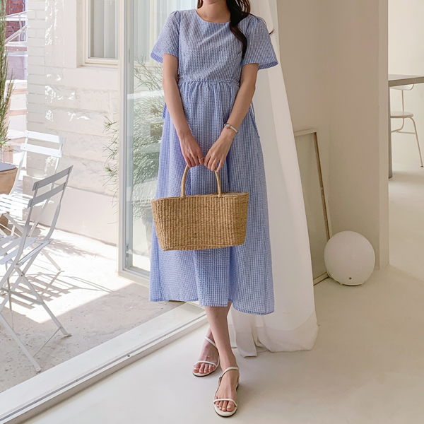 <b>[Limited Quantity SALE]</b> <b>[Over 9,000 Sold / Wrinkle-resistant / Cool Material]</b> [S-made] Maternity* Adjustable Stretchy Maternity Dress