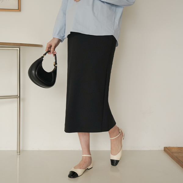 [S-made] Maternity* Stretchy Long Maternity Skirt