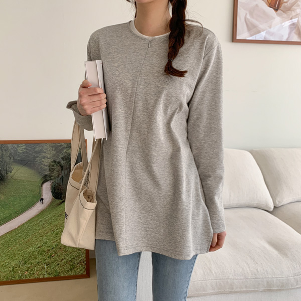 [S-made] Nursing Wear*Airy 1-Second Cut Nursing T-shirt (Eco-friendly Material) (Maternity Use) [Iskra]