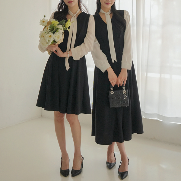 [S-made] Maternity*Up Tension Flare Bustier Maternity Dress