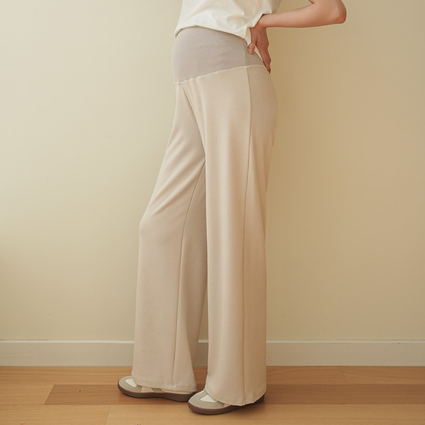 [S-made] Maternity* Comfort Elastic Wide Maternity Pants