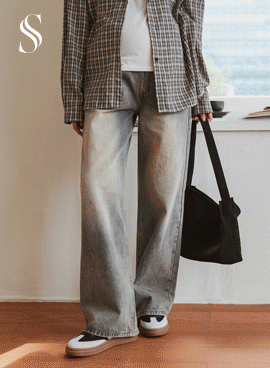 <b>[Limited Quantity SALE]</b> [S-made] Maternity*Four Seasons Wide Maternity Jeans