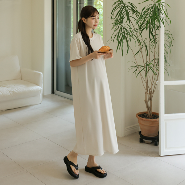 <b>[Limited Quantity SALE]</b> [S-made] Maternity* Power Fit Premium Tangle Label Maternity Dress