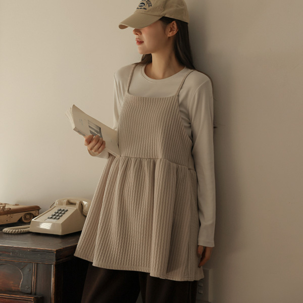 <b>[Limited Quantity SALE]</b> <b>[Layered/D-Line Cover]</b> [S-Made] Maternity*Layered Full Knit Maternity Blouse
