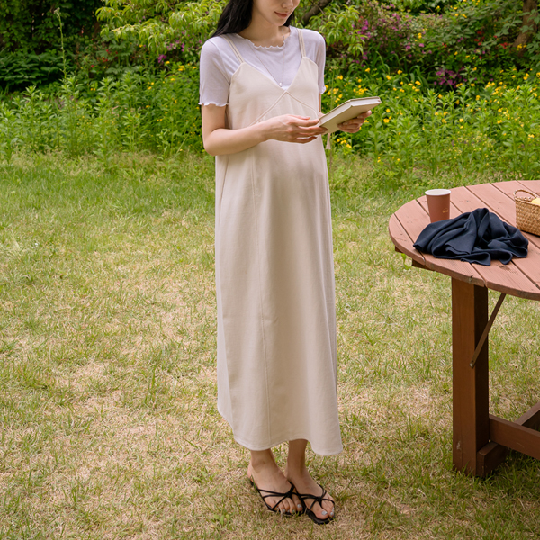 <b>[Limited Quantity SALE]</b> <b>[Layered/Effortless Chic]</b> [S-made] Maternity* Versatile Layered Bustier Maternity Dress